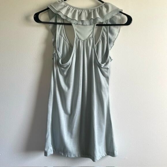 Eyeshadow Ruffle Tank Top Lite Grey Size Small - Picture 4 of 4